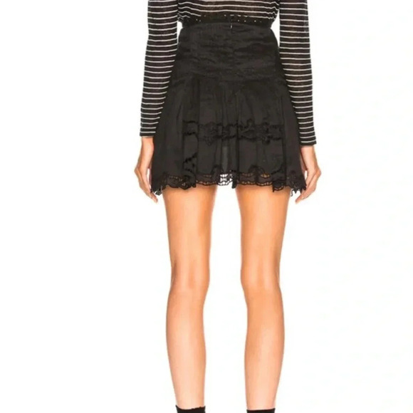 NWT ISABEL MARANT Marion Mini Skirt Black 4 - Picture 2 of 8